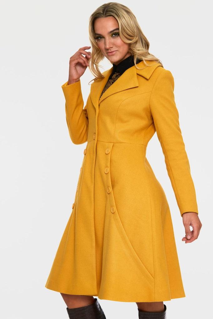 Nicole 40s Style Coat-Voodoo Vixen-Dark Fashion Clothing