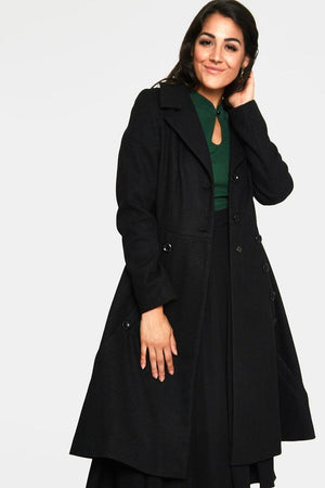 Nicole 40s Style Coat-Voodoo Vixen-Dark Fashion Clothing