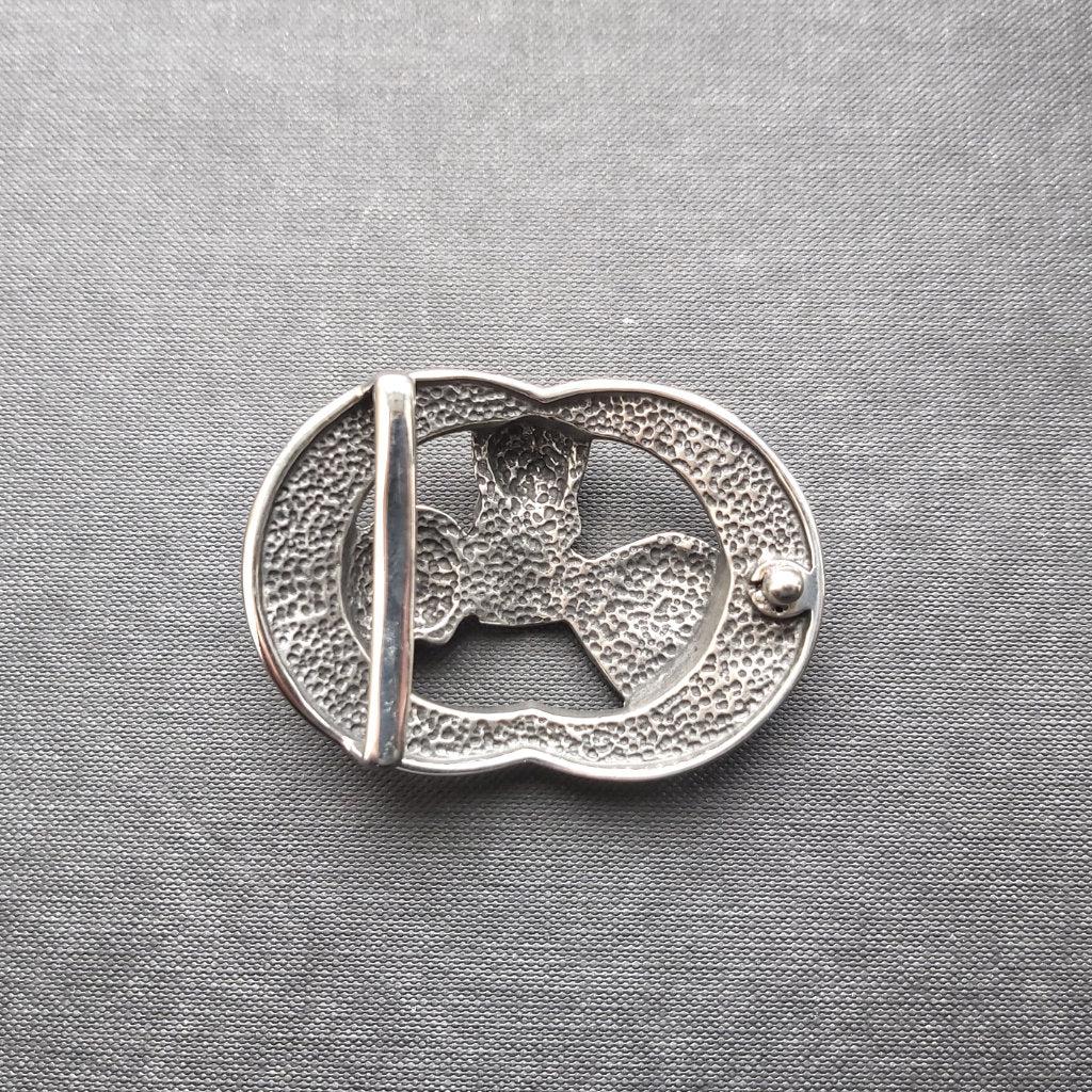 No Evil Skulls Belt Buckle - Steel - 0006-Badboy-Dark Fashion Clothing