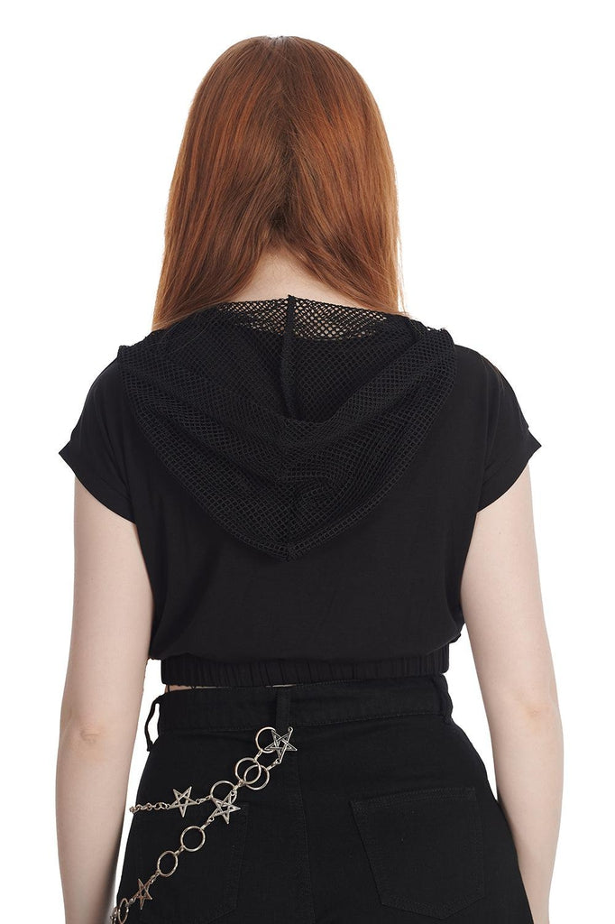 Ombra Net Hoodie-Banned-Dark Fashion Clothing