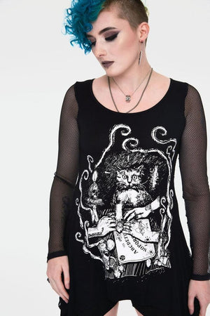 Ouija Cats Long Sleeve Top-Jawbreaker-Dark Fashion Clothing