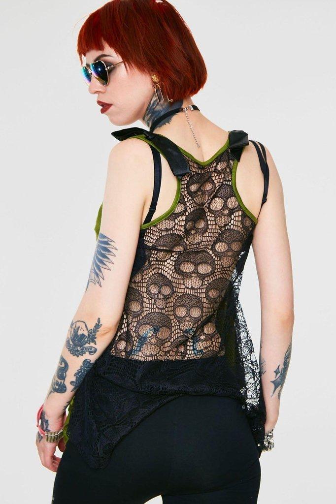 Ouiji Goth Vest Top-Jawbreaker-Dark Fashion Clothing