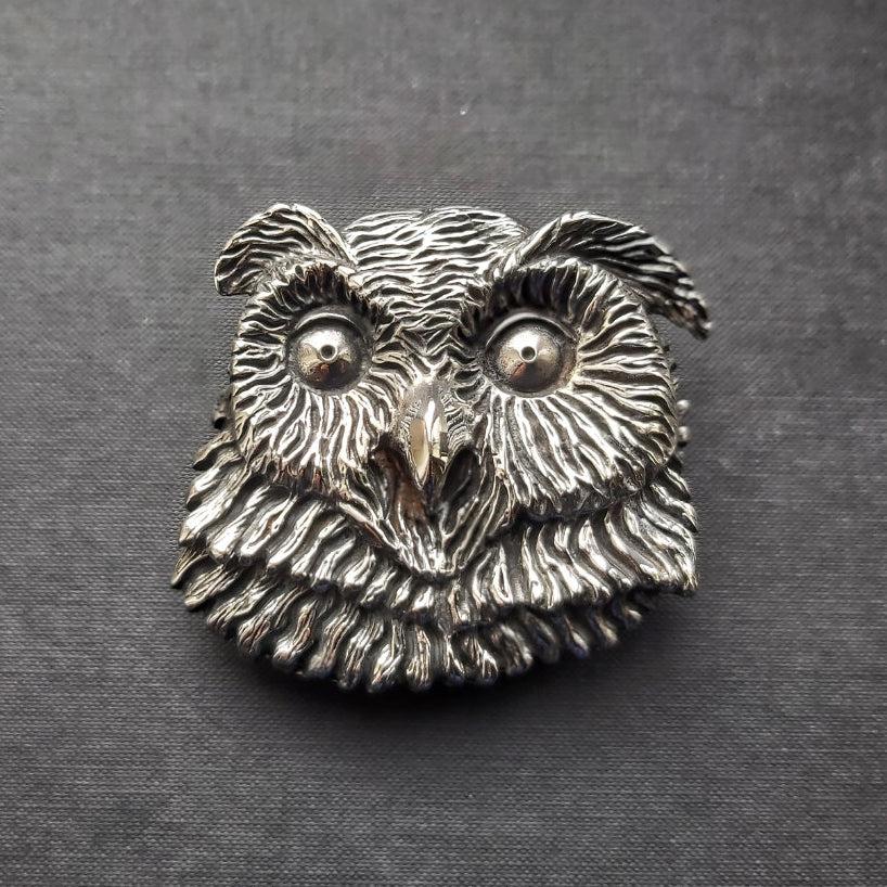 Owl Belt Buckle - Stainless Steel - 0024-Badboy-Dark Fashion Clothing