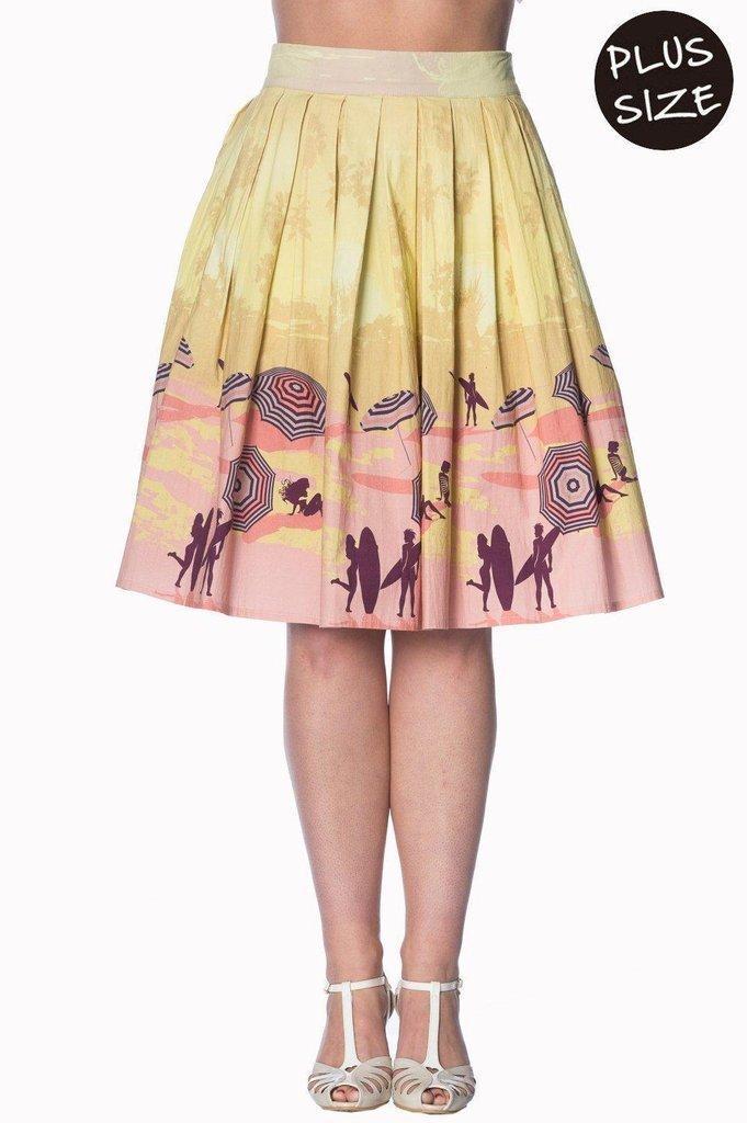 Parasol 50s Plus Size Skirt-Banned-Dark Fashion Clothing