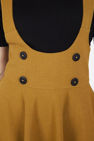 Phoebe High Waisted Overall Skirt-Voodoo Vixen-Dark Fashion Clothing