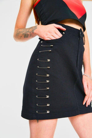 Pins and Needles Skirt-Jawbreaker-Dark Fashion Clothing