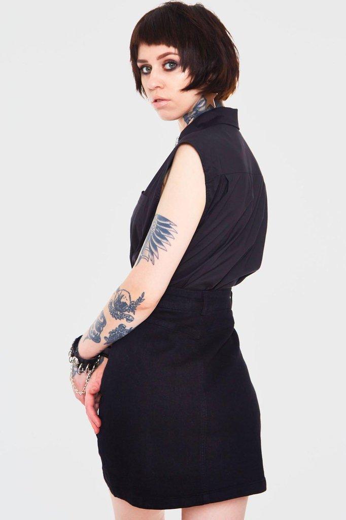 Pins and Needles Sleeveless Shirt-Jawbreaker-Dark Fashion Clothing