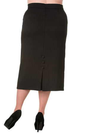 Plus Size Pencil Skirt-Banned-Dark Fashion Clothing