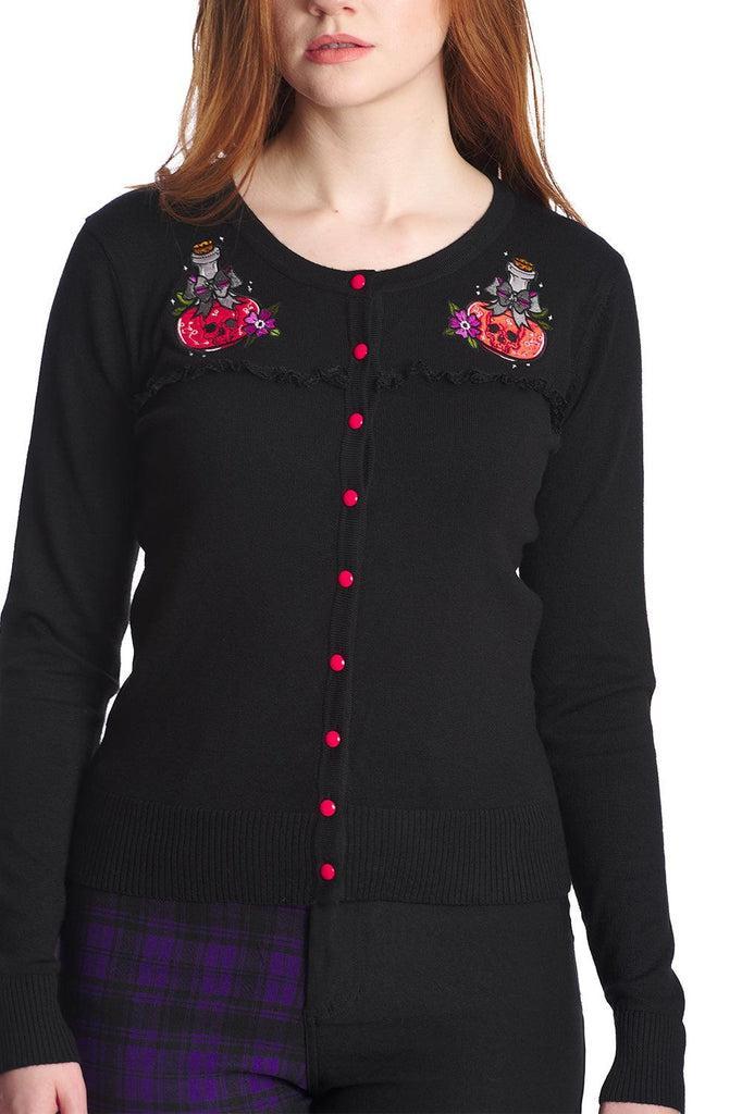 Poison Rip Cardigan-Banned-Dark Fashion Clothing