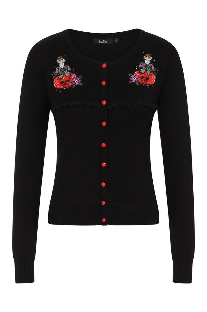 Poison Rip Cardigan-Banned-Dark Fashion Clothing