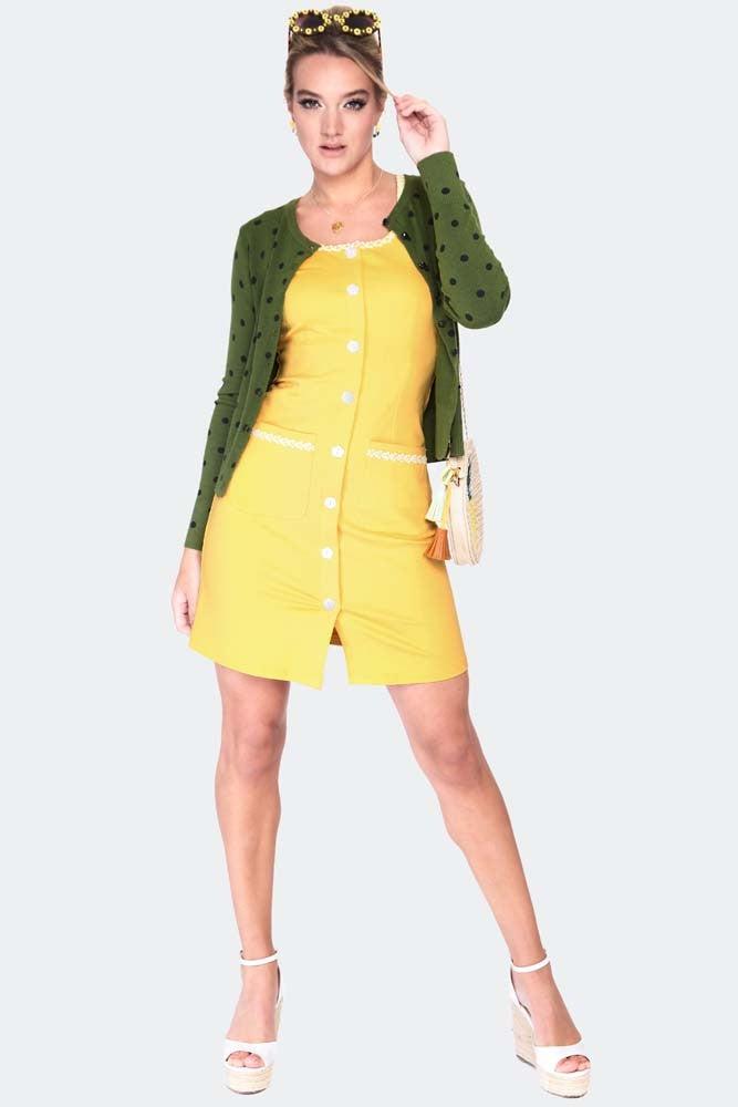 Polka Dot Cardigan-Voodoo Vixen-Dark Fashion Clothing