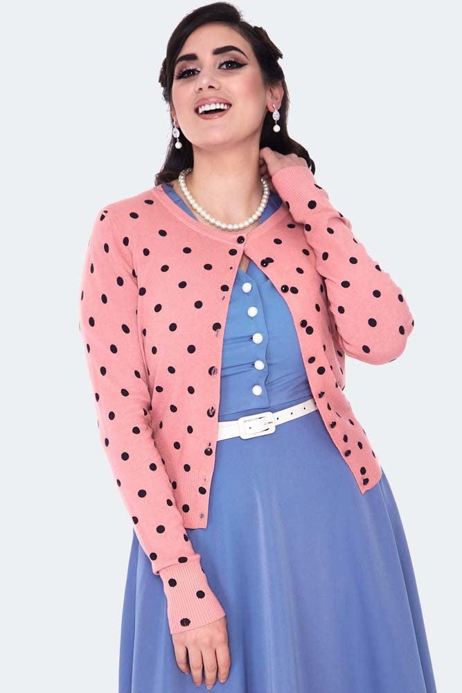 Polka Dot Cardigan-Voodoo Vixen-Dark Fashion Clothing
