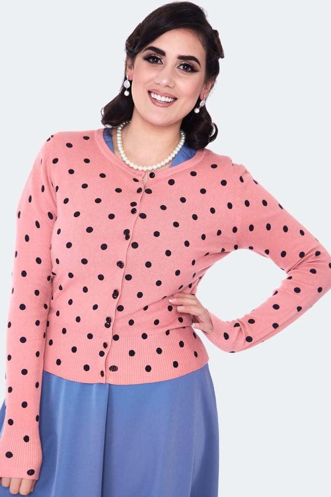 Polka Dot Cardigan-Voodoo Vixen-Dark Fashion Clothing
