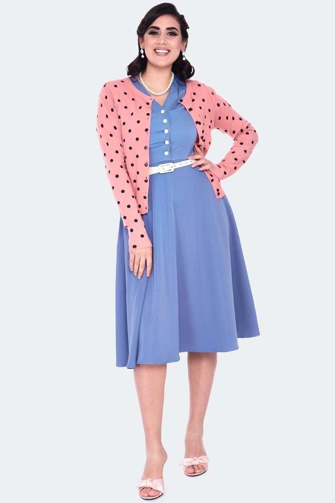 Polka Dot Cardigan-Voodoo Vixen-Dark Fashion Clothing