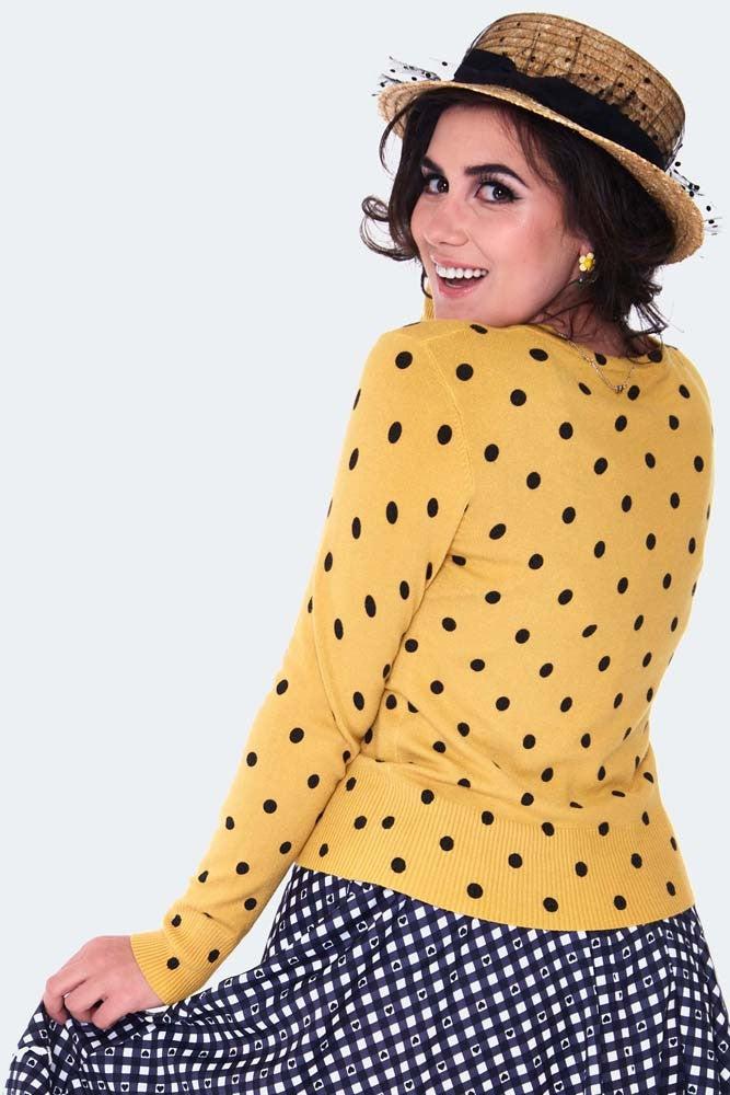 Polka Dot Cardigan-Voodoo Vixen-Dark Fashion Clothing