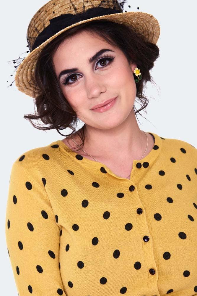 Polka Dot Cardigan-Voodoo Vixen-Dark Fashion Clothing