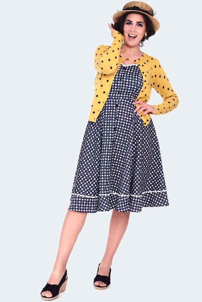 Polka Dot Cardigan-Voodoo Vixen-Dark Fashion Clothing