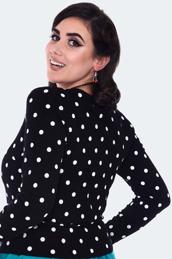 Polka Dot Cardigan-Voodoo Vixen-Dark Fashion Clothing