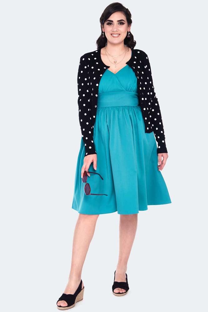 Polka Dot Cardigan-Voodoo Vixen-Dark Fashion Clothing