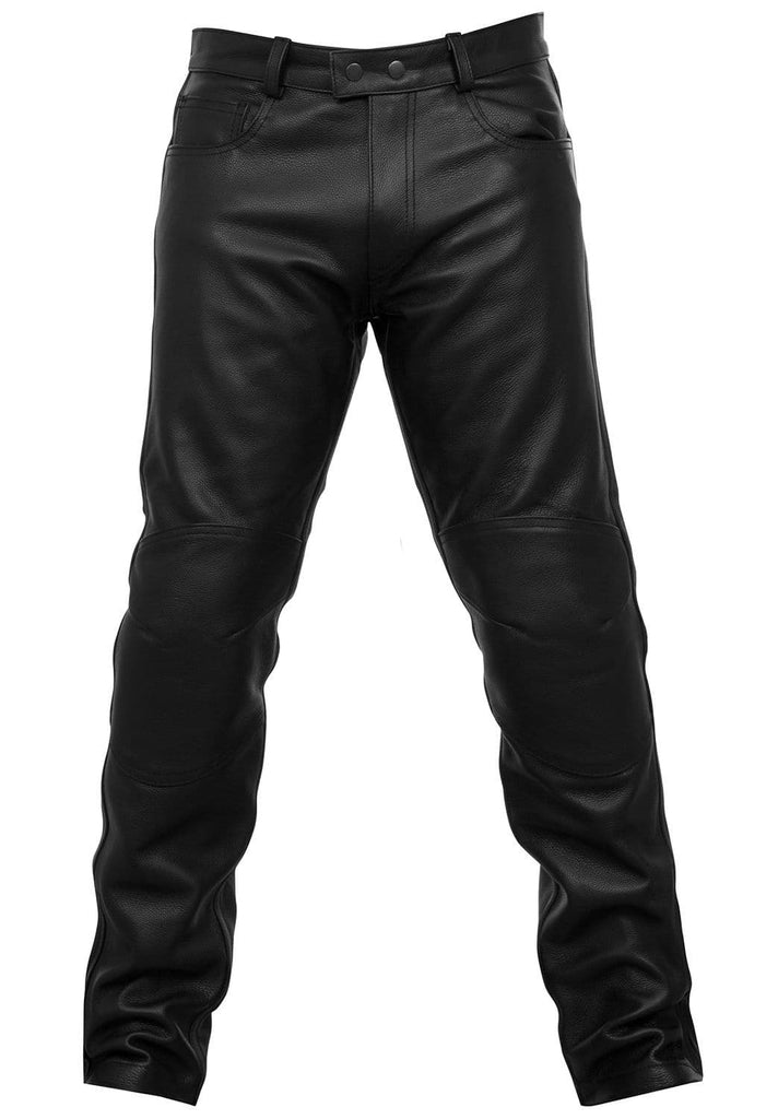 Portimao Leather Motorbike Trousers - CE Armoured-Skintan Leather-Dark Fashion Clothing