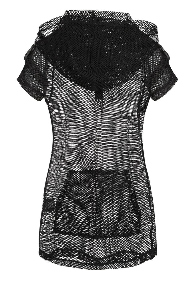 Prewitt Mesh Hoodie-Banned-Dark Fashion Clothing