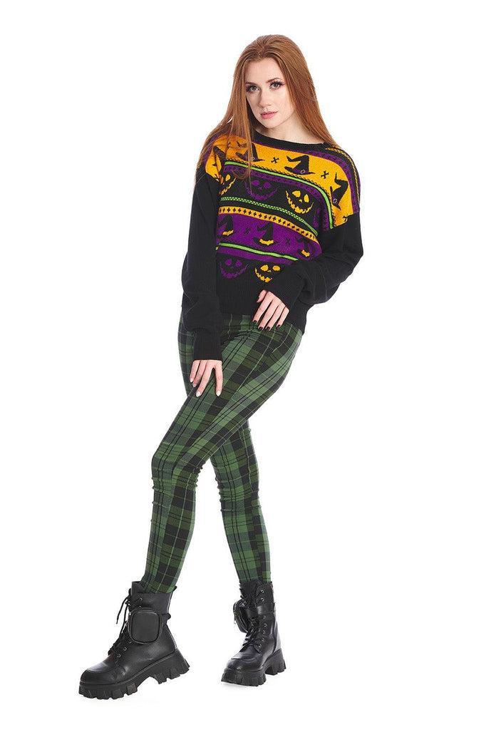 Pumpkin Jumper-Banned-Dark Fashion Clothing