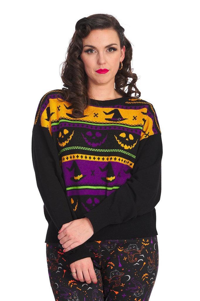 Pumpkin Jumper-Banned-Dark Fashion Clothing