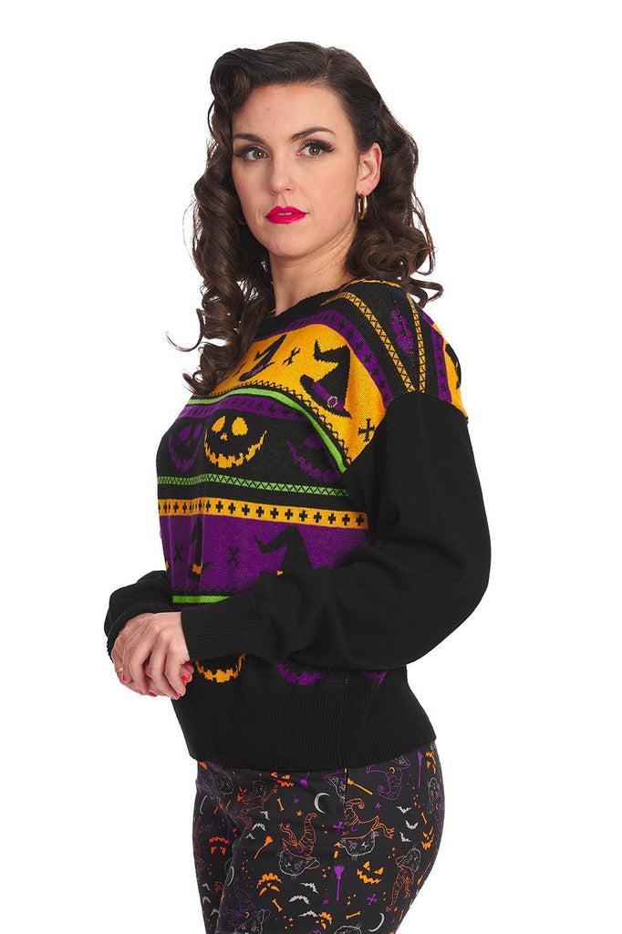 Pumpkin Jumper-Banned-Dark Fashion Clothing