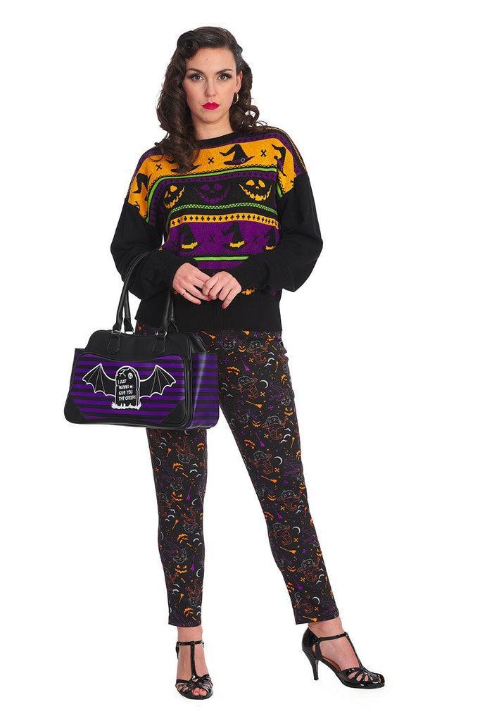 Pumpkin Jumper-Banned-Dark Fashion Clothing