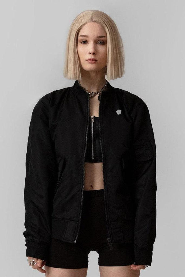 Rave Smiley MA1 Patch Jacket by Long Clothing - Unisex - Dark Fashion ...