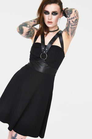Release Me Black Skater Dress-Jawbreaker-Dark Fashion Clothing
