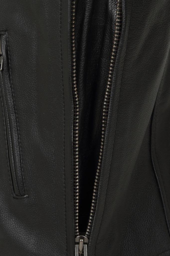 Reyes Leather Expandable Biker Vest-Skintan Leather-Dark Fashion Clothing