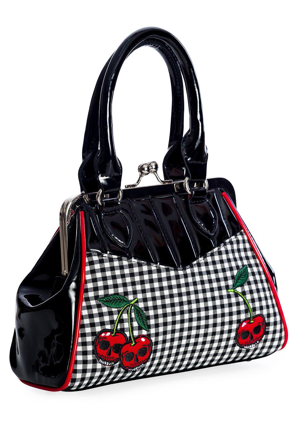 Rockabilly Cherry Handbag-Banned-Dark Fashion Clothing