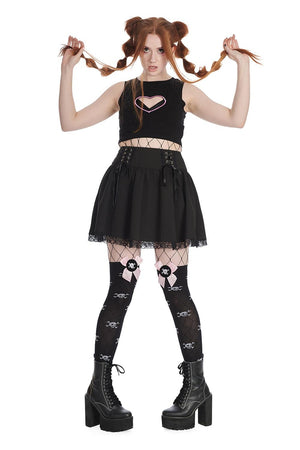 Sakura Skirt-Banned-Dark Fashion Clothing