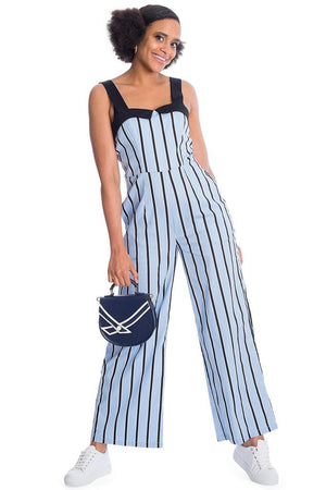 Sally Stripe Playsuit-Banned-Dark Fashion Clothing