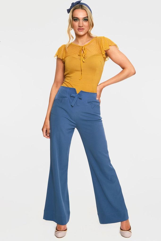 Samantha Polka Mesh Top-Voodoo Vixen-Dark Fashion Clothing