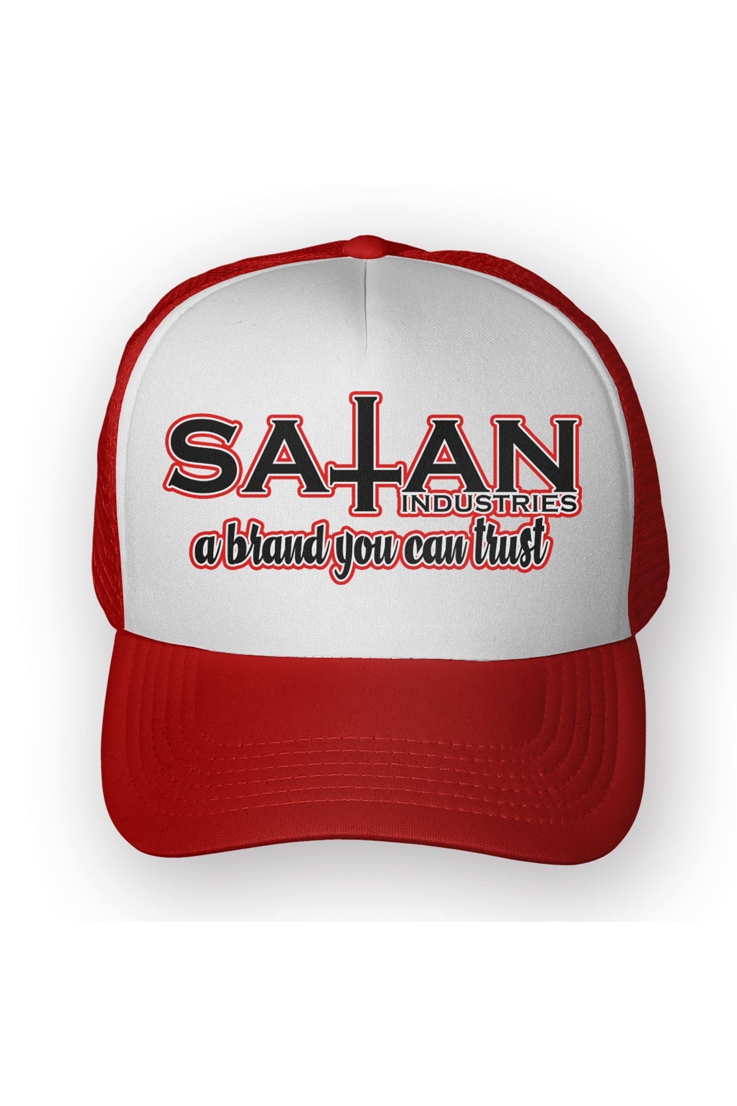 Satan Brand Trucker Hat-Toxico-Dark Fashion Clothing