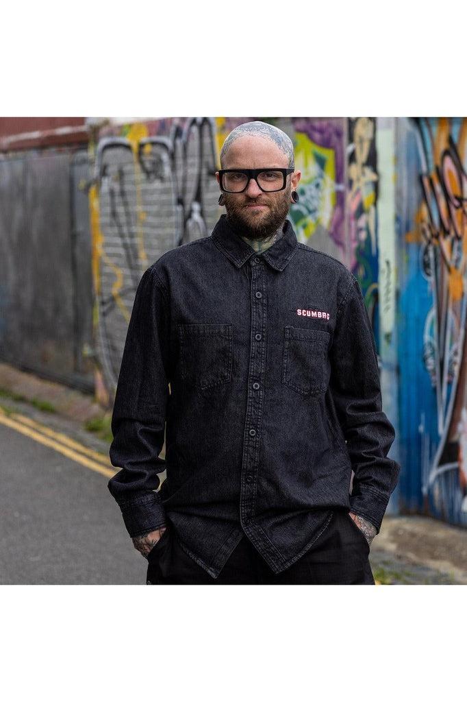 Scumbag Denim Shirt-Toxico-Dark Fashion Clothing