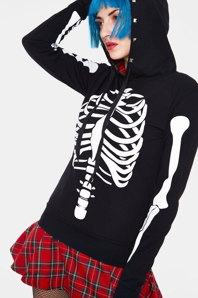 See My Bones Hoodie-Jawbreaker-Dark Fashion Clothing