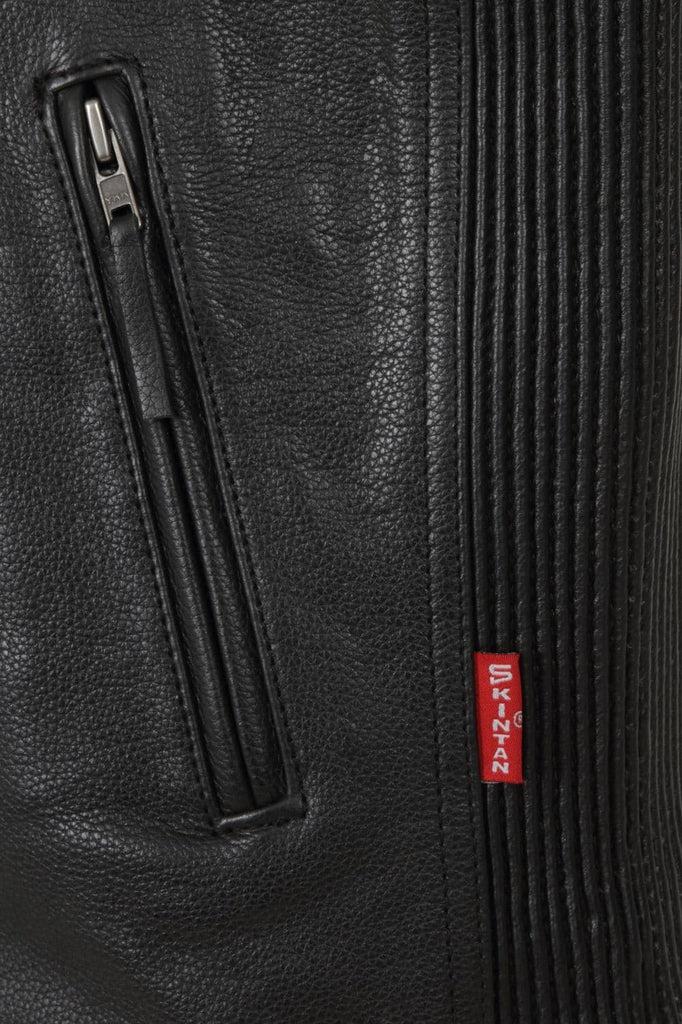 Silverman Leather Elasticated Biker Vest-Skintan Leather-Dark Fashion Clothing