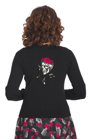 Singing Rose Cardigan-Banned-Dark Fashion Clothing