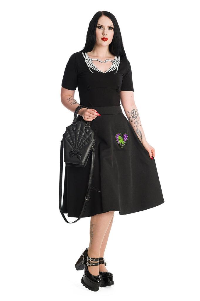 Skeleton Heart Top-Banned-Dark Fashion Clothing