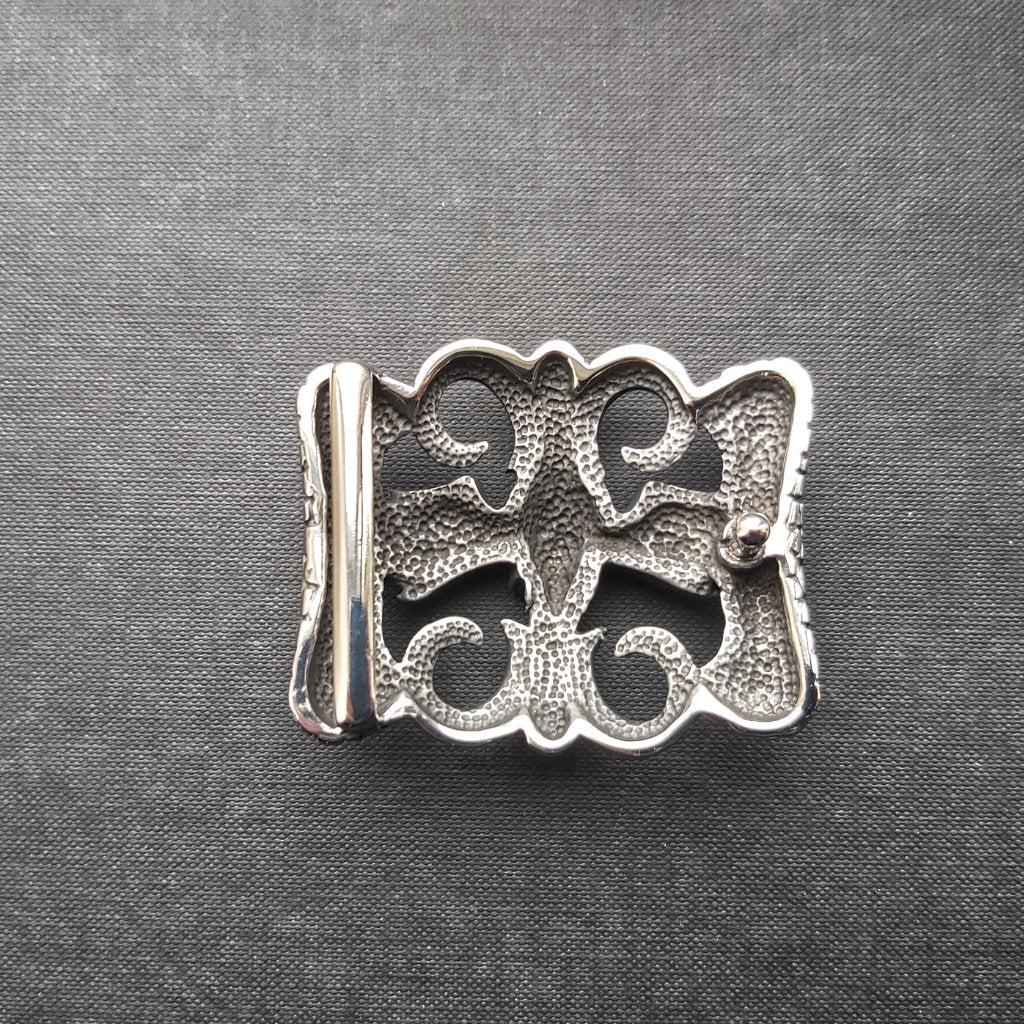 Skull Goth Belt Buckle - Steel-Badboy-Dark Fashion Clothing