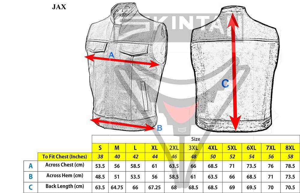 Skyler Leather Perforated Panels Biker Vest-Skintan Leather-Dark Fashion Clothing