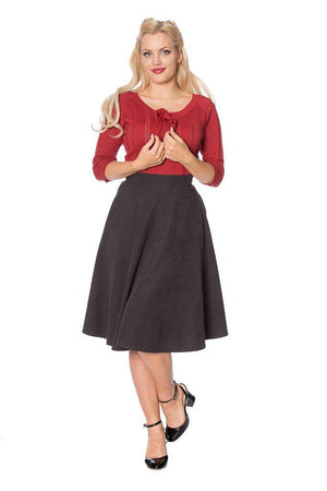 Sophisticated Lady Swing Skirt-Banned-Dark Fashion Clothing