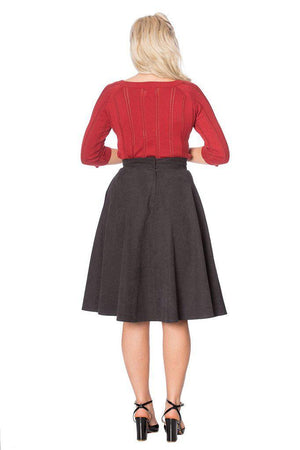 Sophisticated Lady Swing Skirt-Banned-Dark Fashion Clothing