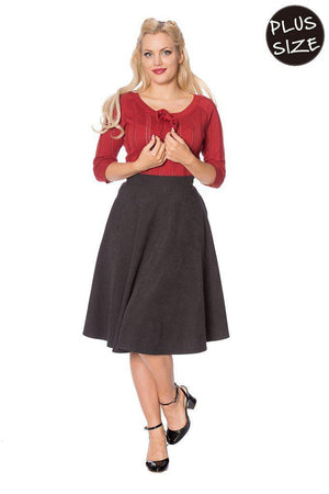 Sophisticated Lady Swing Skirt-Banned-Dark Fashion Clothing