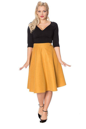 Sophisticated Lady Swing Skirt-Banned-Dark Fashion Clothing