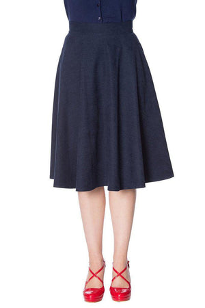 Sophisticated Lady Swing Skirt-Banned-Dark Fashion Clothing