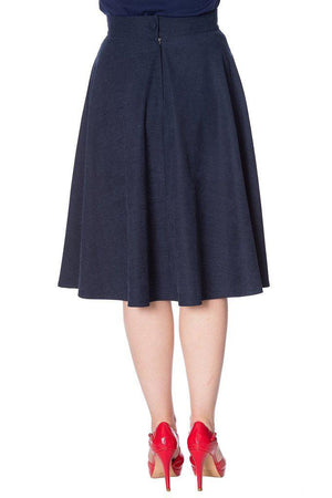 Sophisticated Lady Swing Skirt-Banned-Dark Fashion Clothing